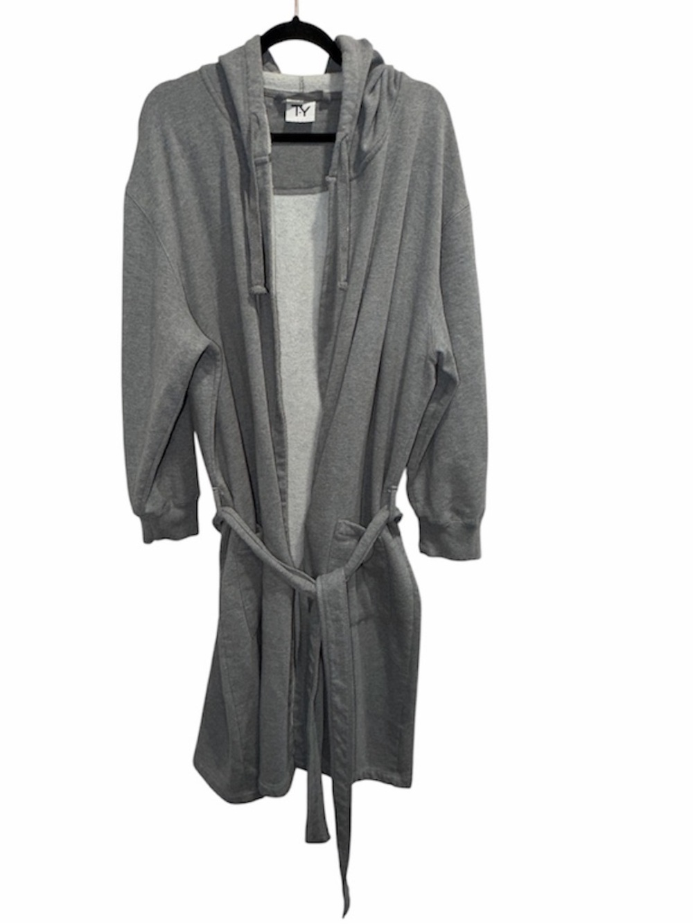 T-Y Group Boxer Bathrobe Grey Hooded One Size Fits All Kimpton Cult Favorite